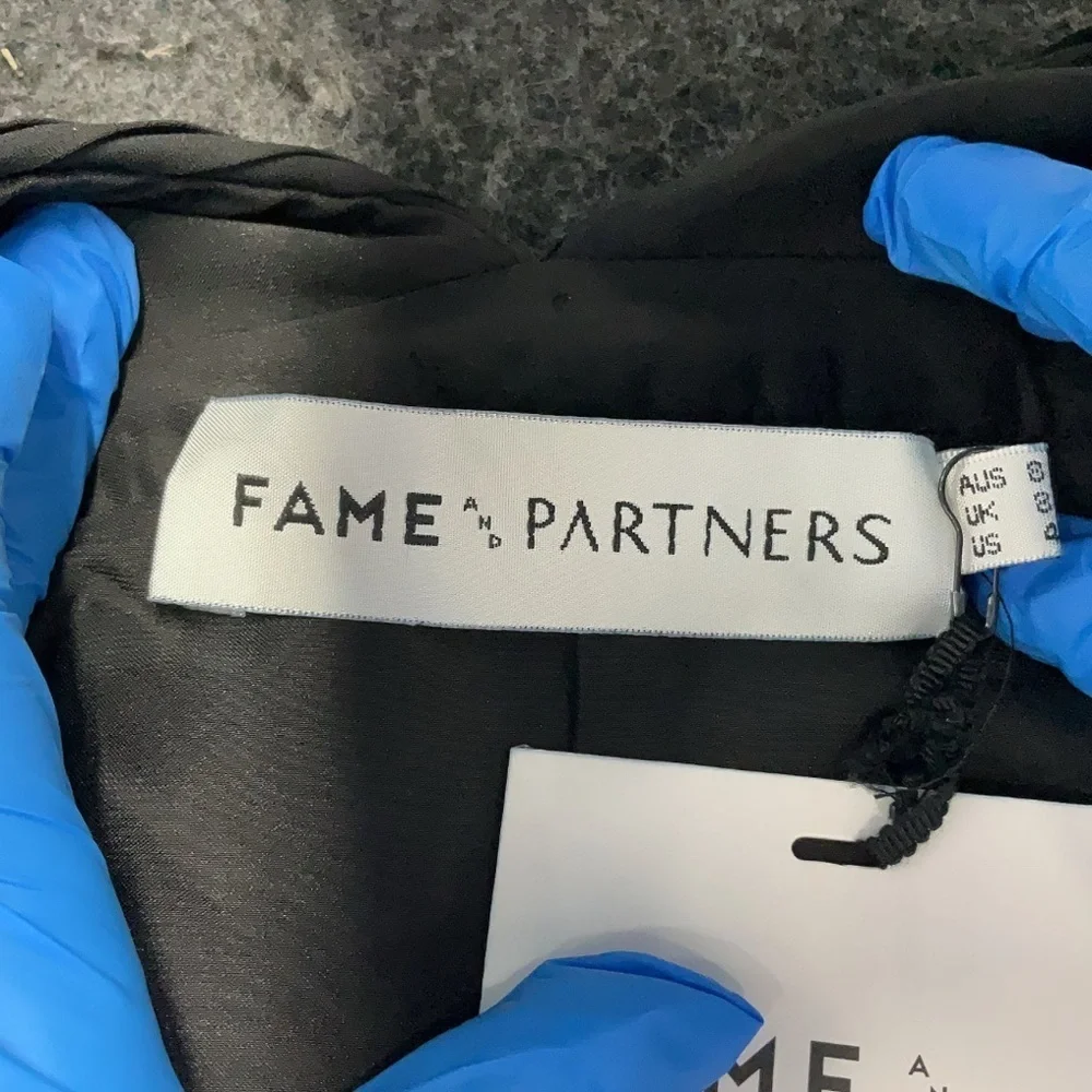 NEW Fame & Partners Plunge Neck Formal Maxi Dress - Picture 5 of 6